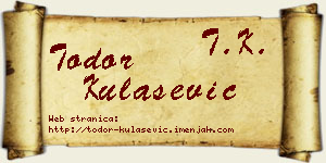 Todor Kulašević vizit kartica